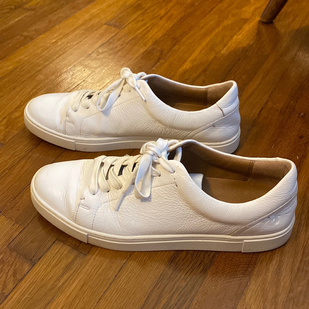 White Frye Sneakers, women’s size 10.